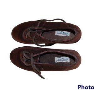 Grasshoppers Coffee Brown Suede Keds Laces Women Shoes 6.5 M